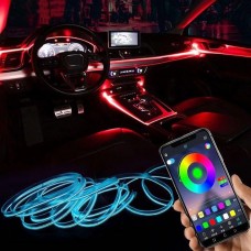 Automobilio LED RGB vidaus apšvietimas 