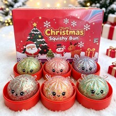 Kalėdinis antistresinis žaislas „Christmas Squishy Bun“ – tavo minkštas šventinis draugas! 